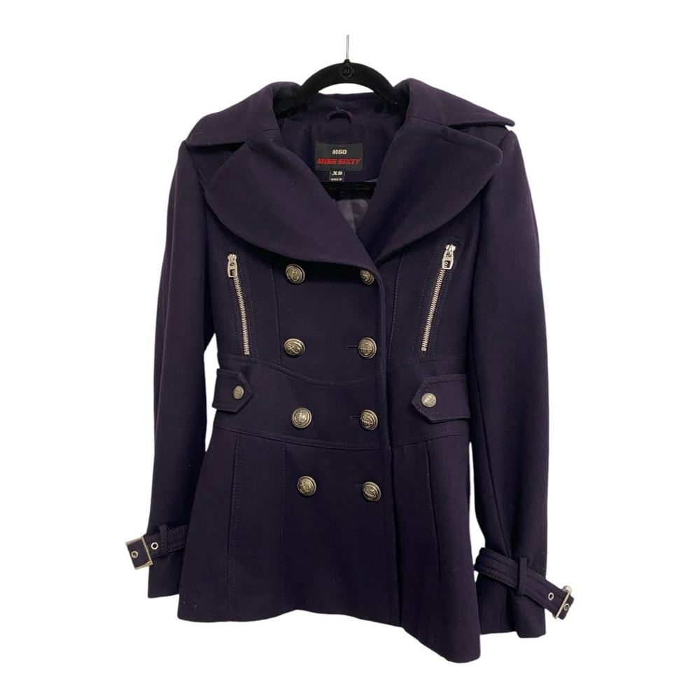 Miss Sixty Women Double Breasted Pea-coat Size: XS